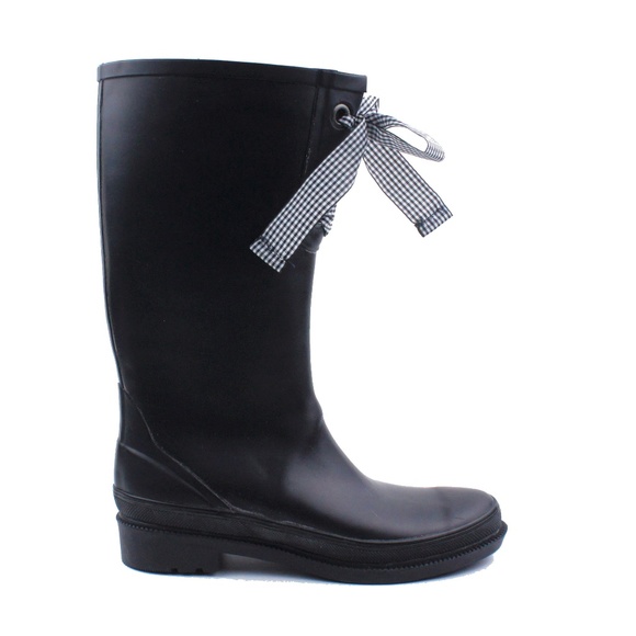 J. Crew Shoes - JCREW Size 9 Black Tall Lace Up Rain Boots